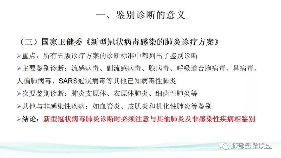 【PPT】新型冠状病毒肺炎的鉴别诊断