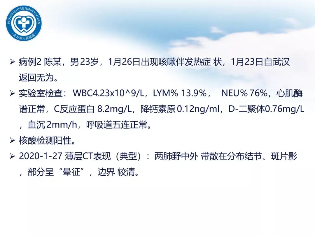 【PPT】新型冠状病毒肺炎影像学病例汇报