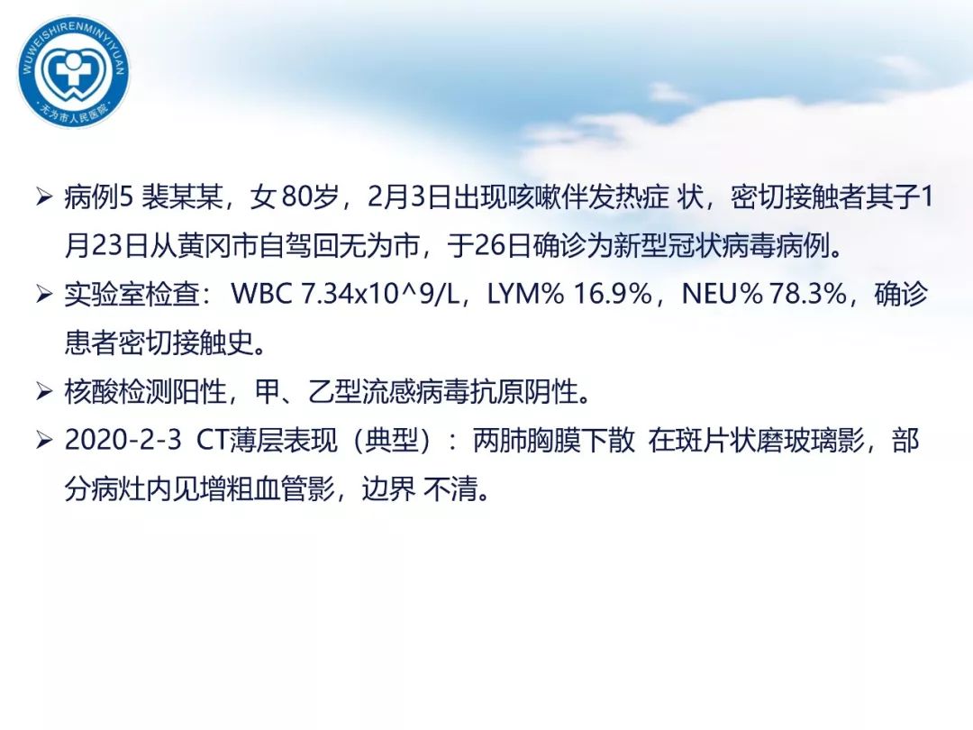 【PPT】新型冠状病毒肺炎影像学病例汇报