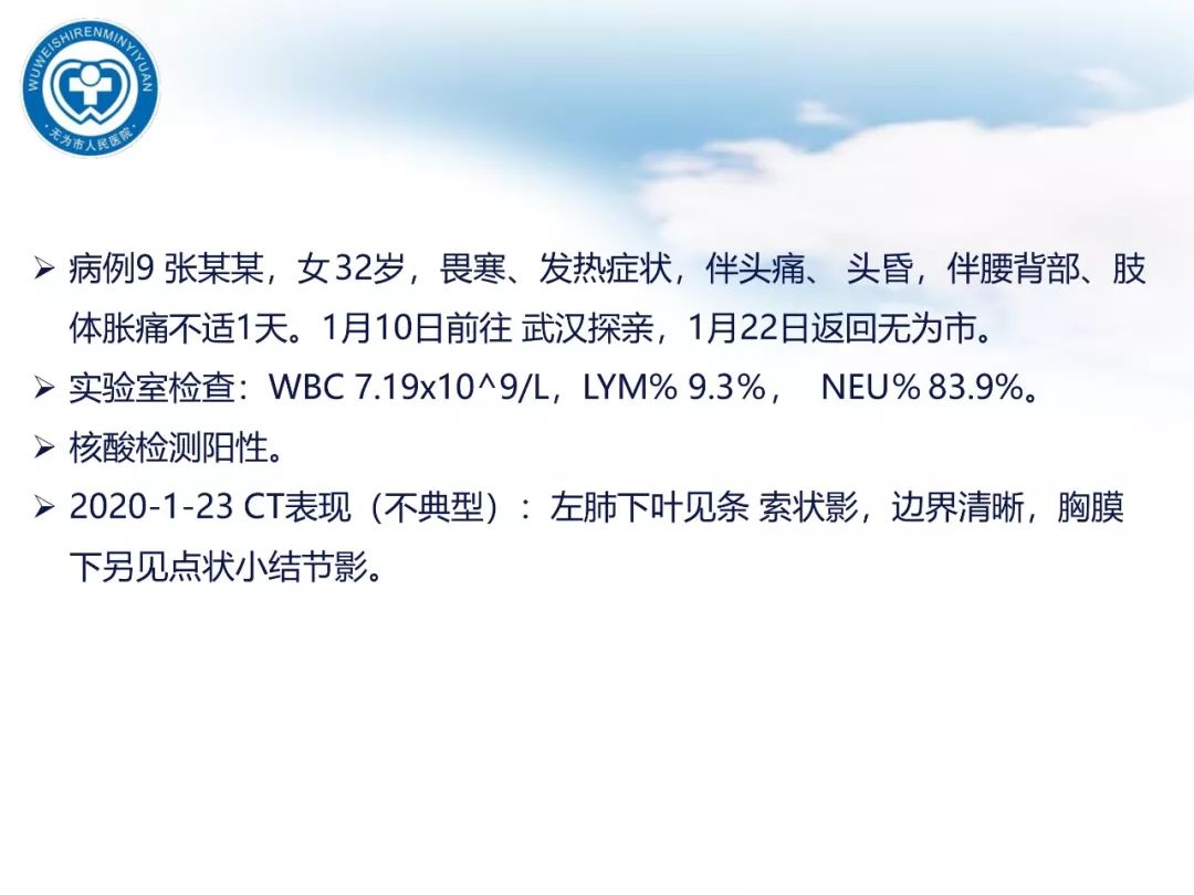 【PPT】新型冠状病毒肺炎影像学病例汇报