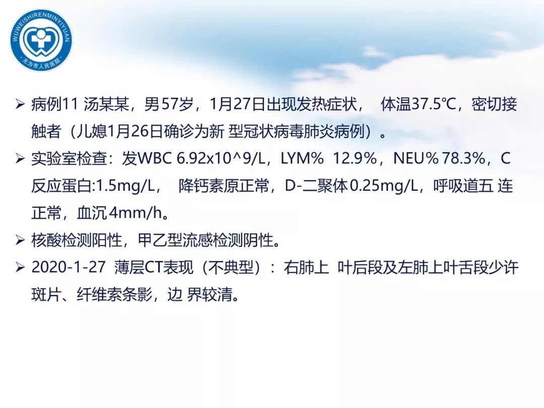 【PPT】新型冠状病毒肺炎影像学病例汇报