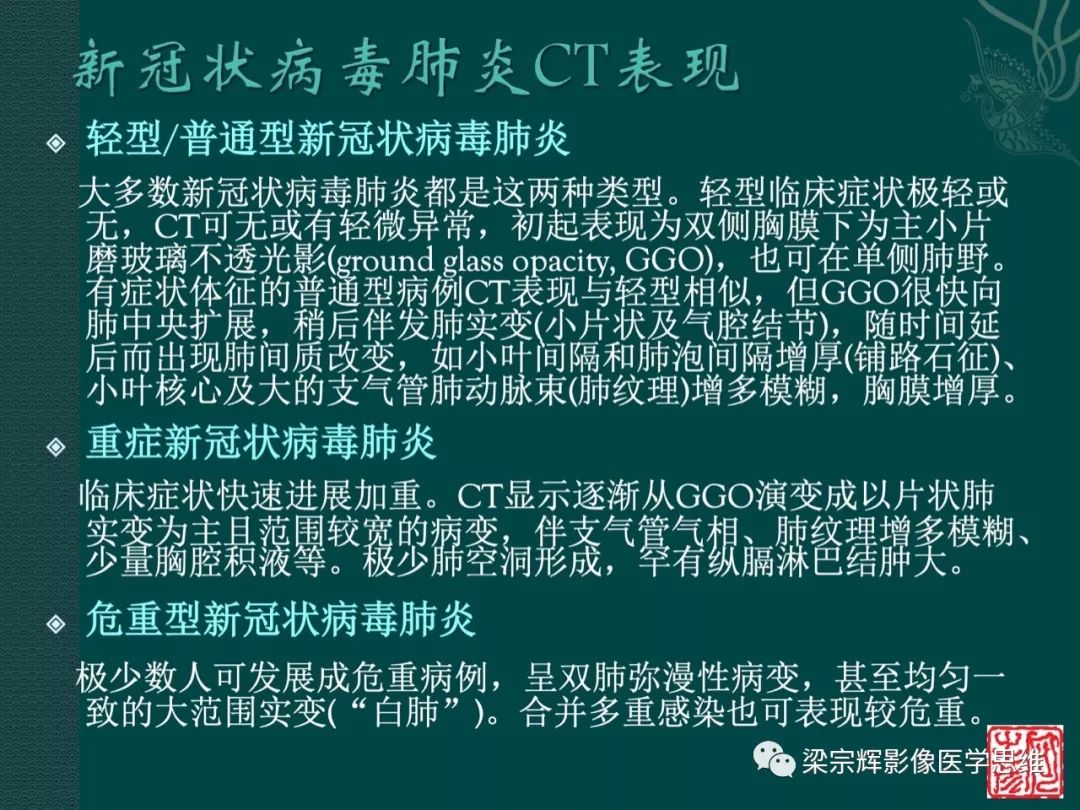 【PPT】新型冠状病毒（COVID-19）肺炎概念与CT表现