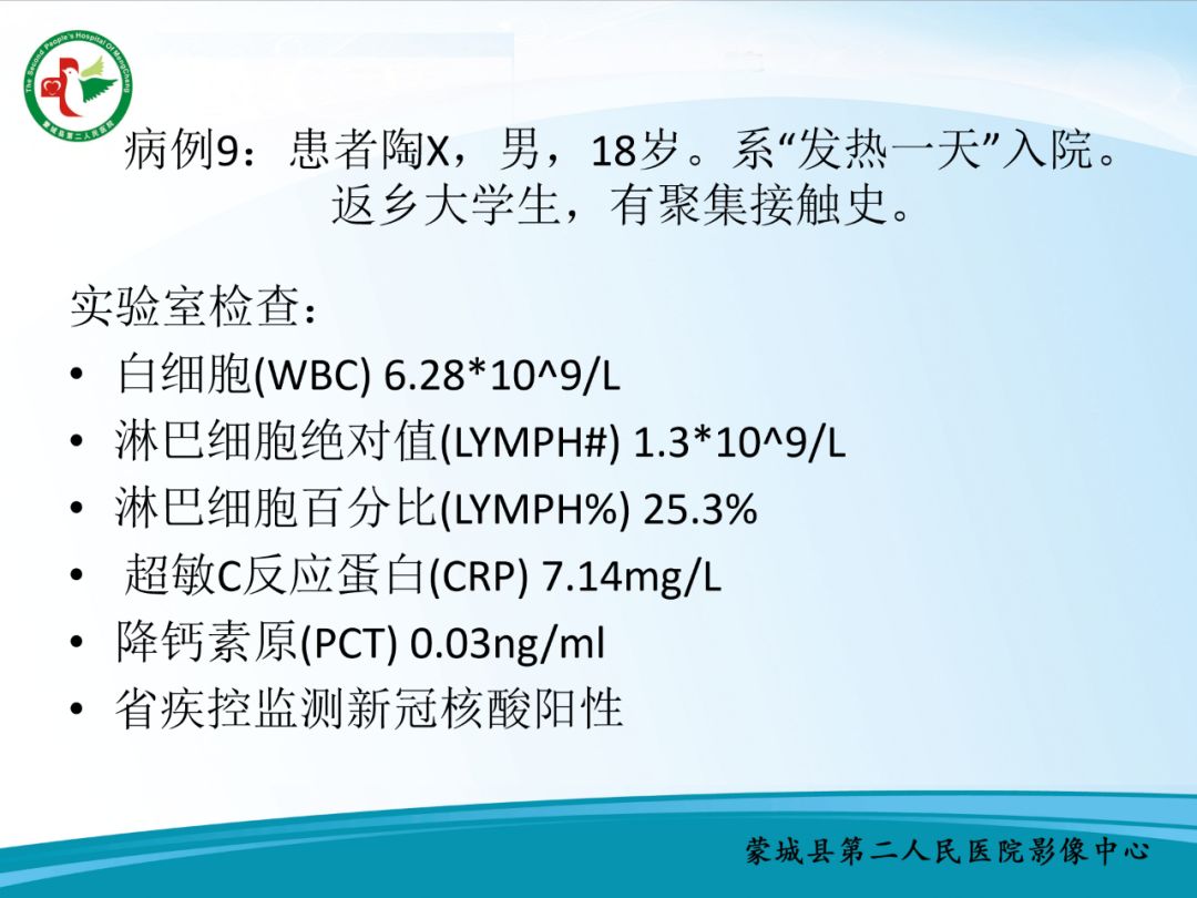【PPT】十例新冠肺炎影像学汇报