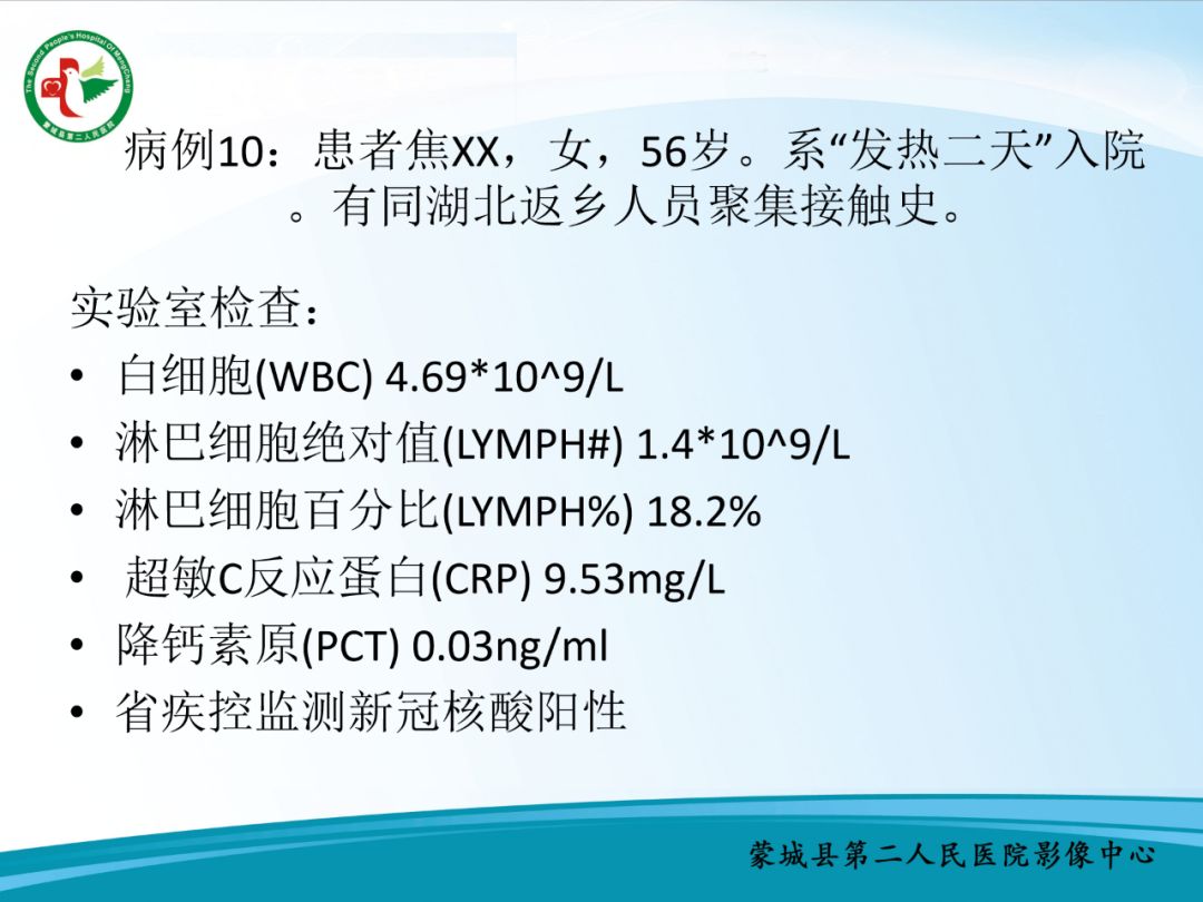 【PPT】十例新冠肺炎影像学汇报