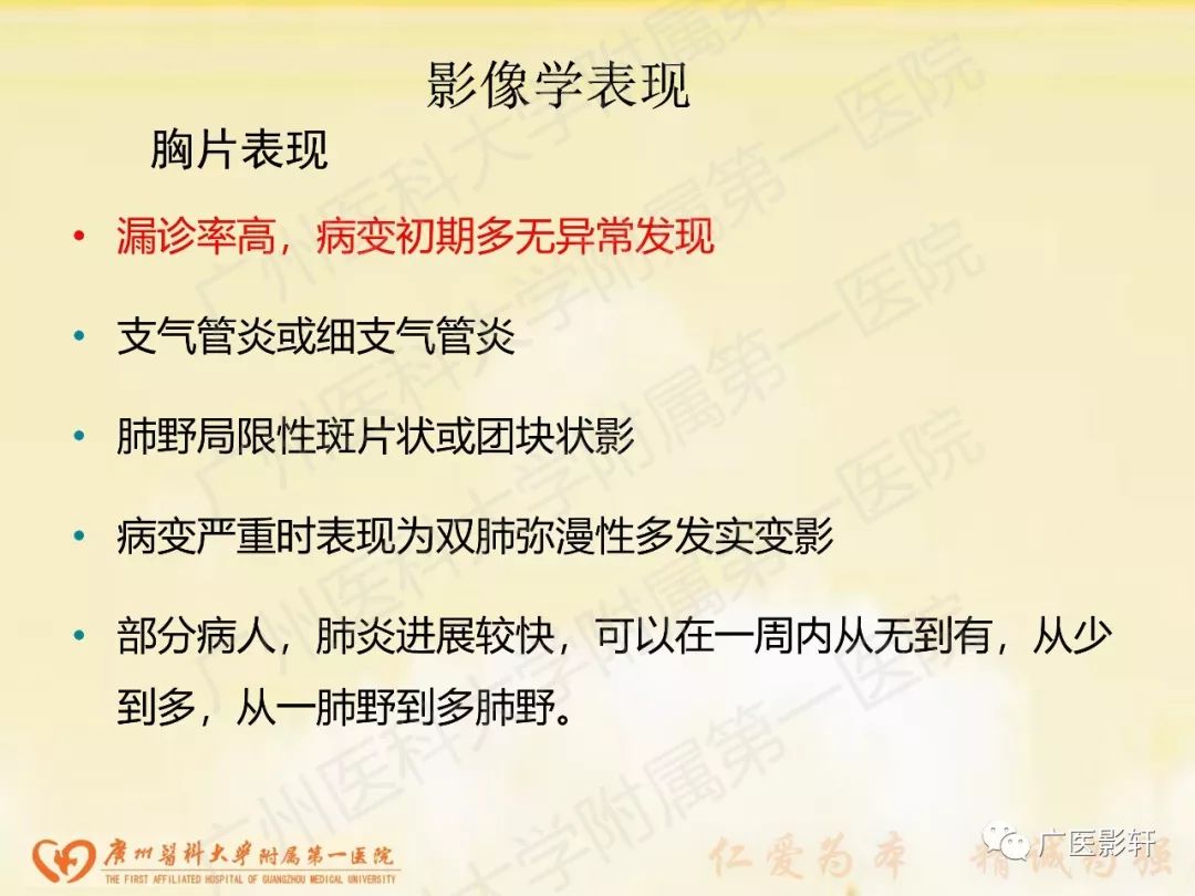【PPT】新型冠状病毒肺炎影像学特点