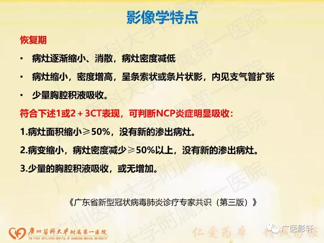 【PPT】新型冠状病毒肺炎影像学特点