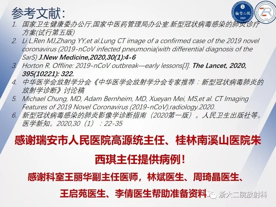 【PPT】新型冠状病毒肺炎影像学表现