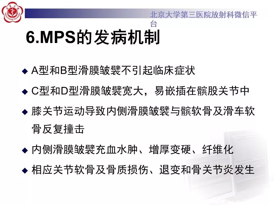 【PPT】髌股关节内侧滑膜皱襞综合征
