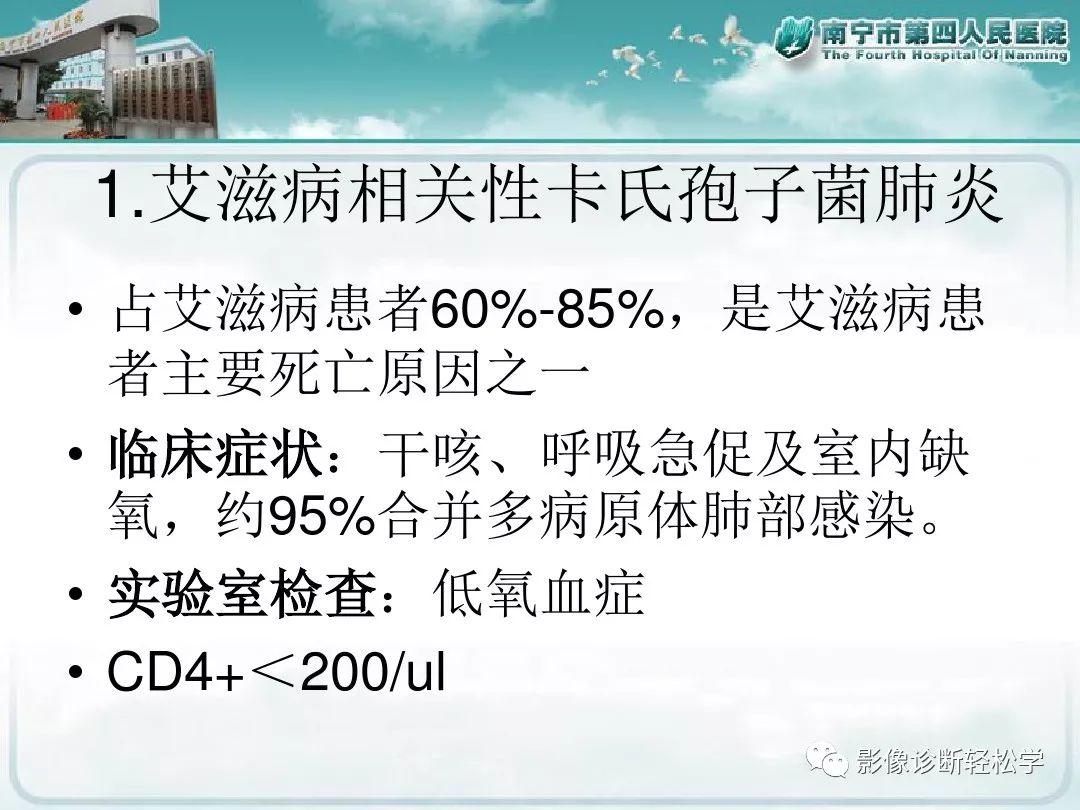 【PPT】艾滋病相关性胸部影像学表现
