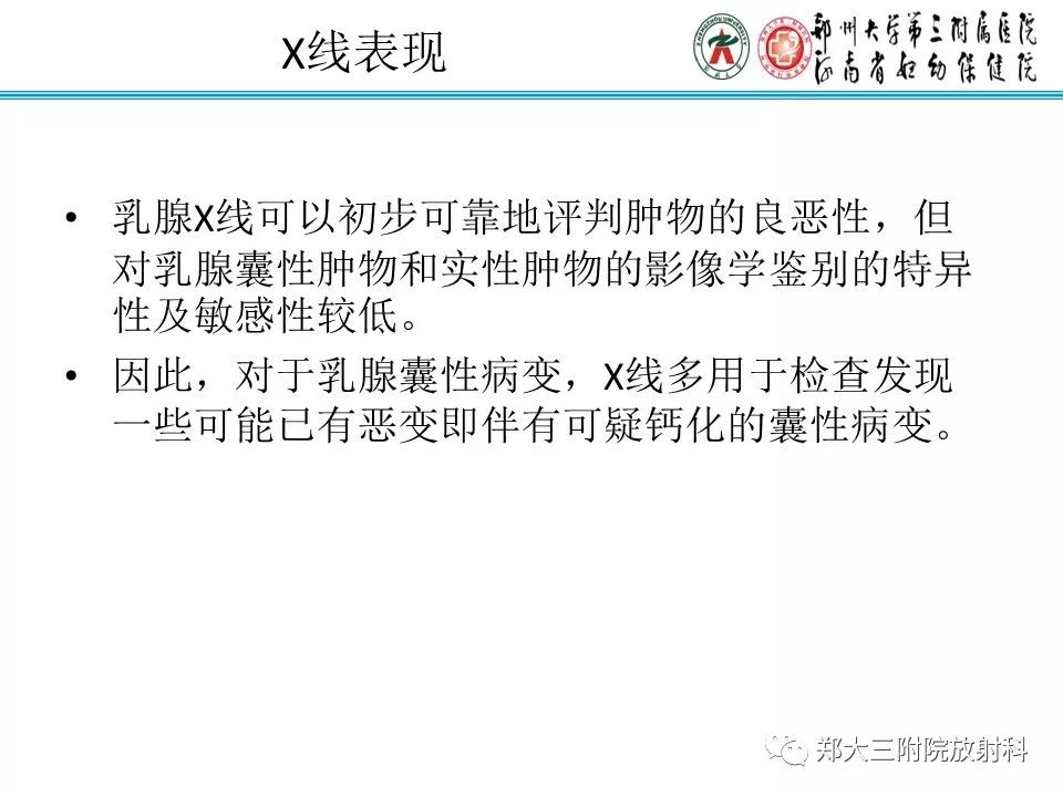 【PPT】乳腺囊肿的X线表现