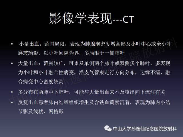 【PPT】肺出血的影像学特征