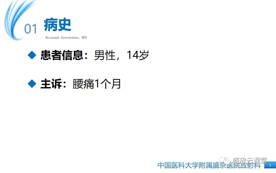 影像PPT - 【PPT】圆锥马尾型粘液乳头型室管膜瘤-1