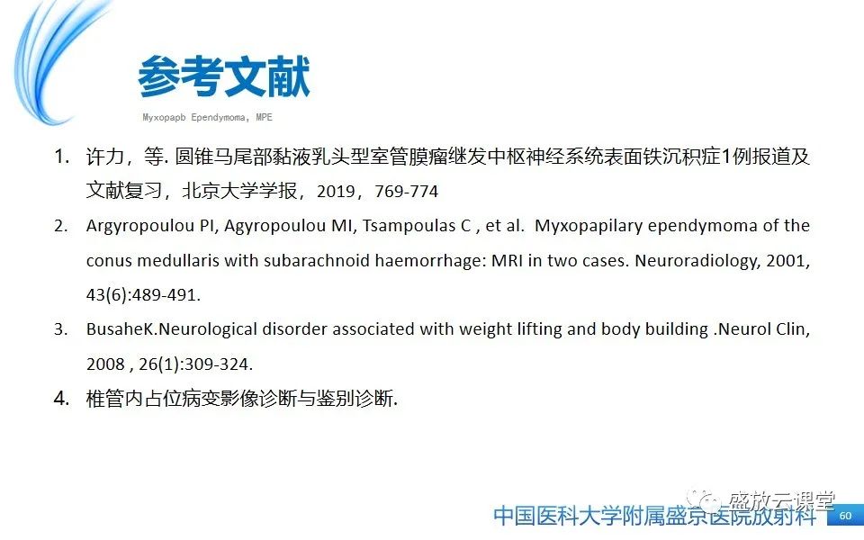 影像PPT - 【PPT】圆锥马尾型粘液乳头型室管膜瘤-60