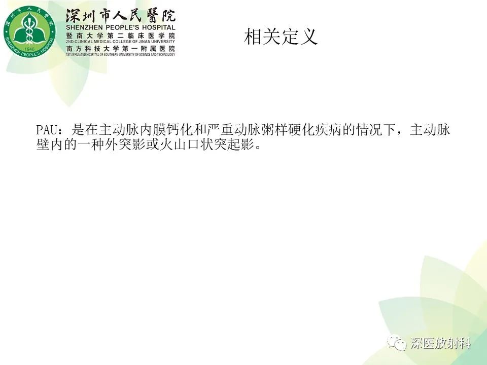 影像PPT - 【PPT】B型主动脉壁内血肿多层螺旋CT局灶性内膜破裂大小与疾病进展的关系-10
