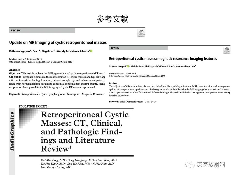 影像PPT - 【PPT】原发性腹膜后囊性病变影像学特征-43