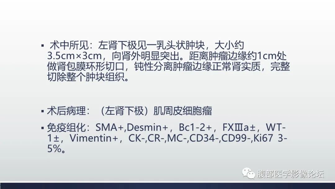 影像PPT - 【病例】左肾下极肌周皮细胞瘤1例MR-11