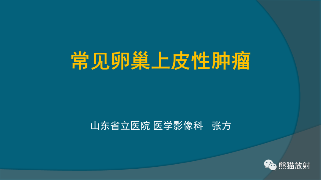 影像PPT - 【PPT】常见卵巢上皮性肿瘤-1
