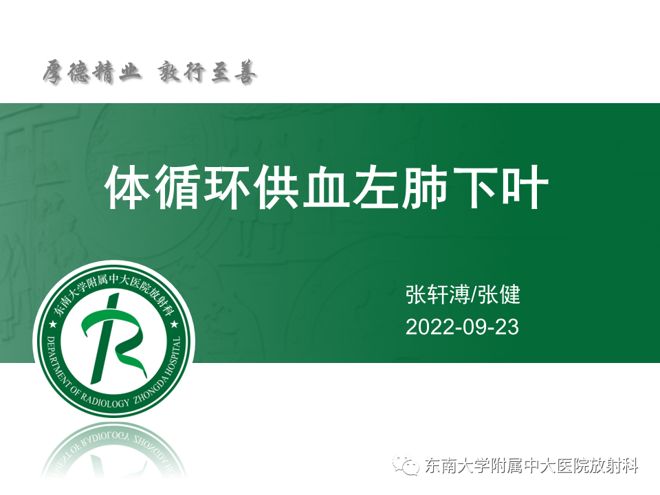 影像PPT - 【PPT】体循环供血左肺下叶-3