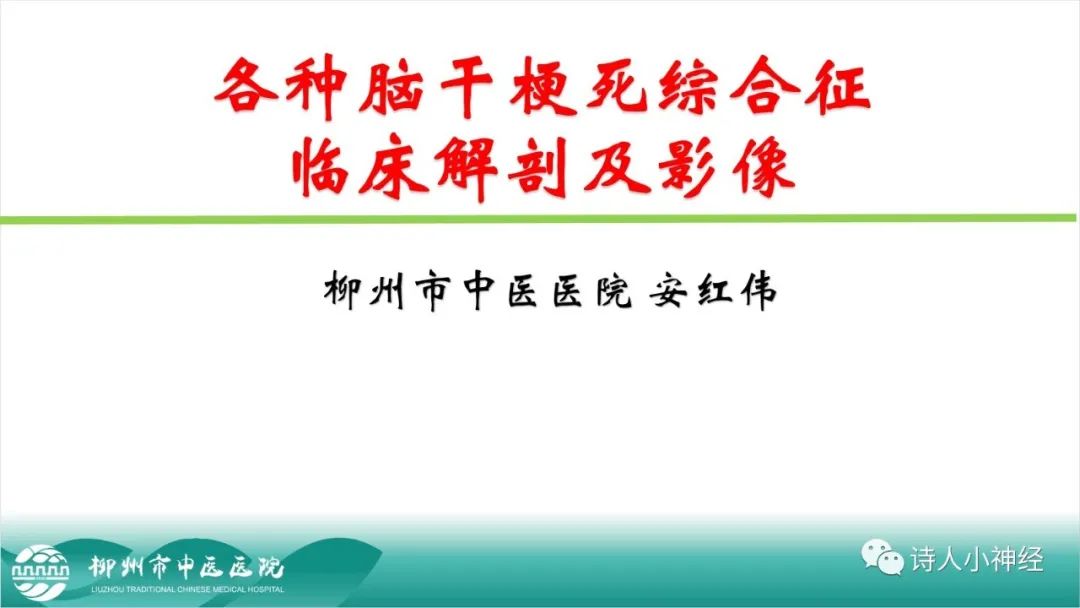 影像PPT - 【PPT】各种脑干梗死综合征临床解剖及影像-2