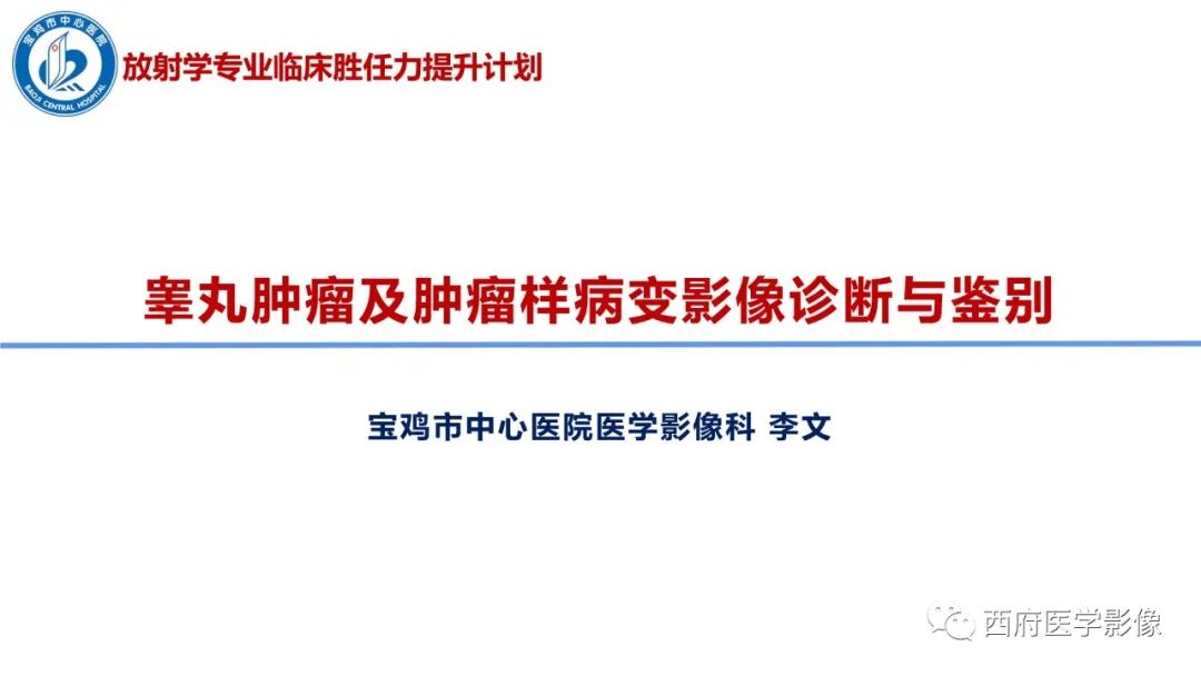 影像PPT - 【PPT】睾丸肿瘤及肿瘤样病变影像诊断与鉴别-1