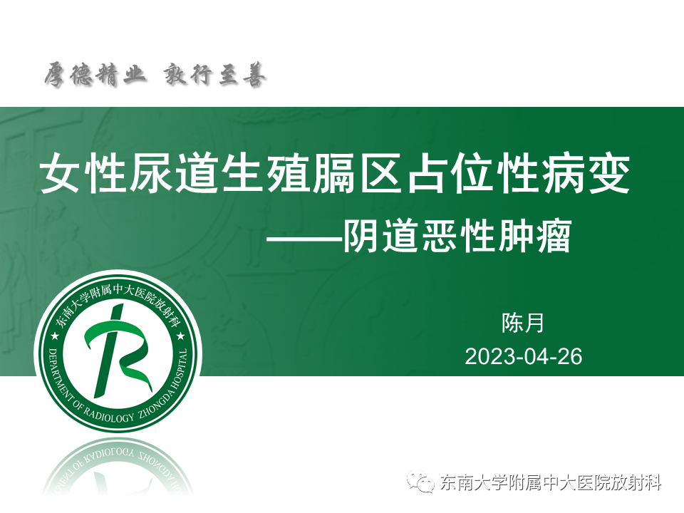 影像PPT - 【PPT】阴道病变影像诊断汇总-106 影像PPT - 【PPT】阴道病变影像诊断汇总-106