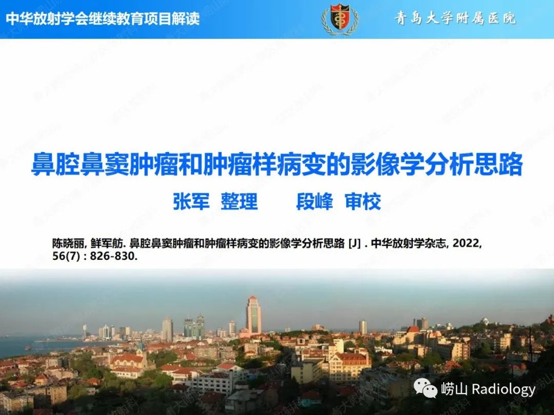 影像PPT - 【PPT】鼻腔鼻窦肿瘤和肿瘤样病变的影像学分析思路-1